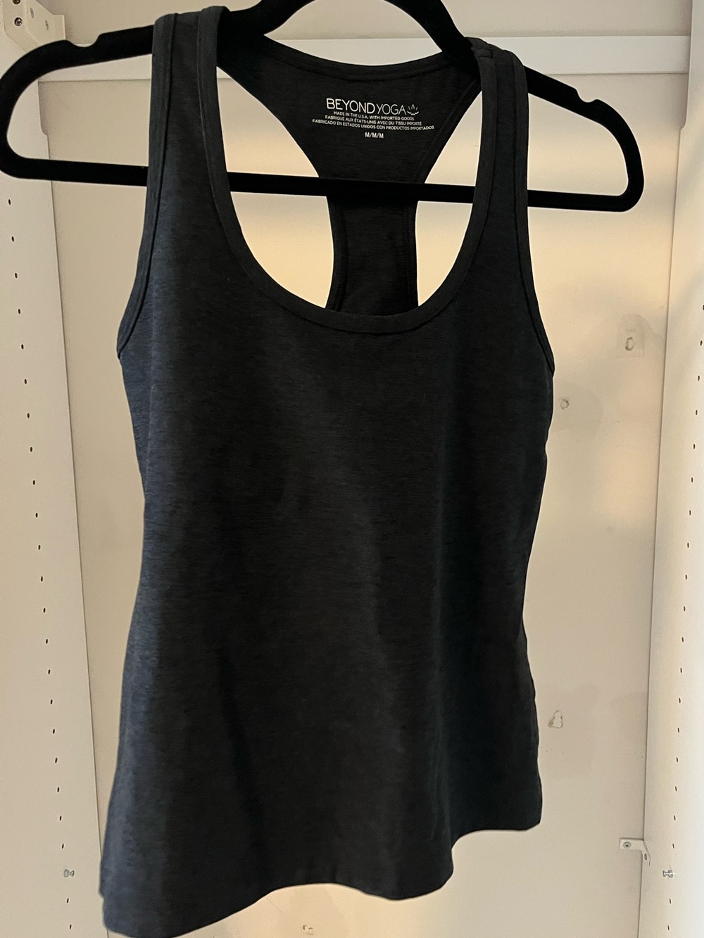 Beyond Yoga Charcoal Black Racerback Tank